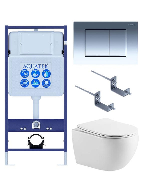 Комплект унитаза с инсталляцией Aquatek Set Aquatek Европа-AQ1190-010 