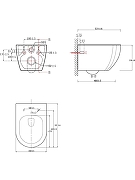 Комплект унитаза с инсталляцией Aquatek Set Aquatek Европа-AQ1190-010 цвет Белый с сиденьем Микролифт и клавишей смыва цвет Хром глянцевый-6