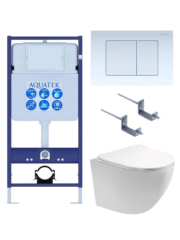 Комплект унитаза с инсталляцией Aquatek Set Aquatek Европа cm-009 4в1 