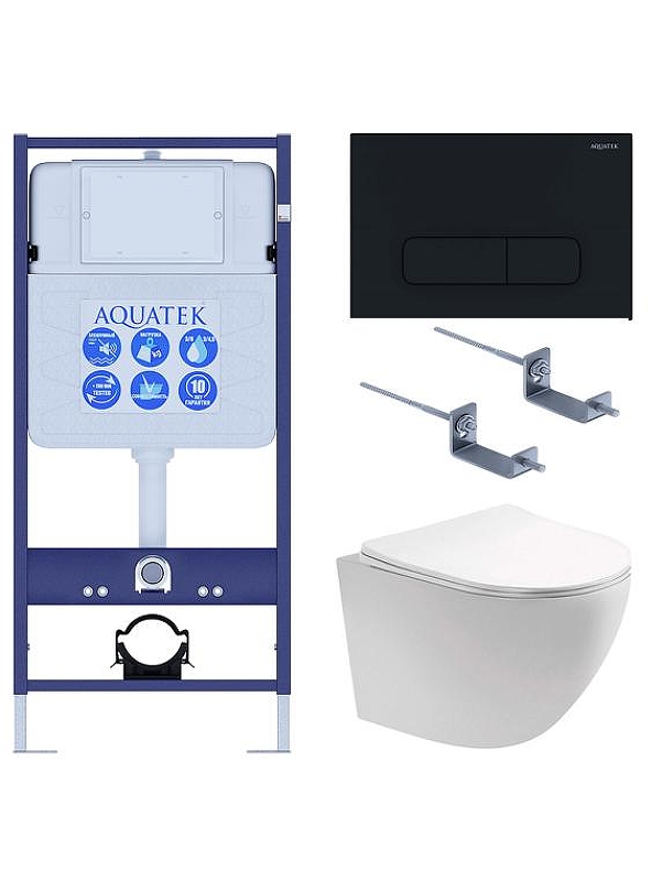 Комплект унитаза с инсталляцией Aquatek Set Aquatek Европа cm-017 4в1 