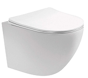 Комплект унитаза с инсталляцией Aquatek Set Aquatek Европа cm-017 4в1 цвет Белый с сиденьем Микролифт и клавишей смыва цвет Черный матовый-1