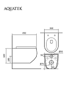 Комплект унитаза с инсталляцией Aquatek Set Aquatek Европа cm-017 4в1 цвет Белый с сиденьем Микролифт и клавишей смыва цвет Черный матовый-7