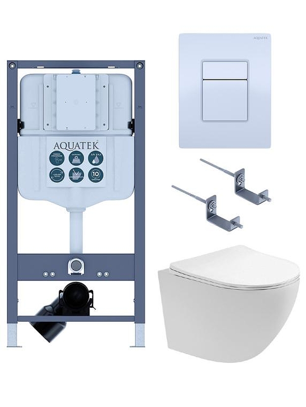 Комплект унитаза с инсталляцией Aquatek Set Aquatek Европа-INSP02 4в1 