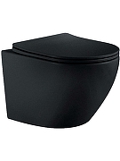 Комплект унитаза с инсталляцией Aquatek Set Aquatek Европа MB-049 4в1 цвет Черный матовый с сиденьем Микролифт и клавишей смыва цвет Черный матовый-1