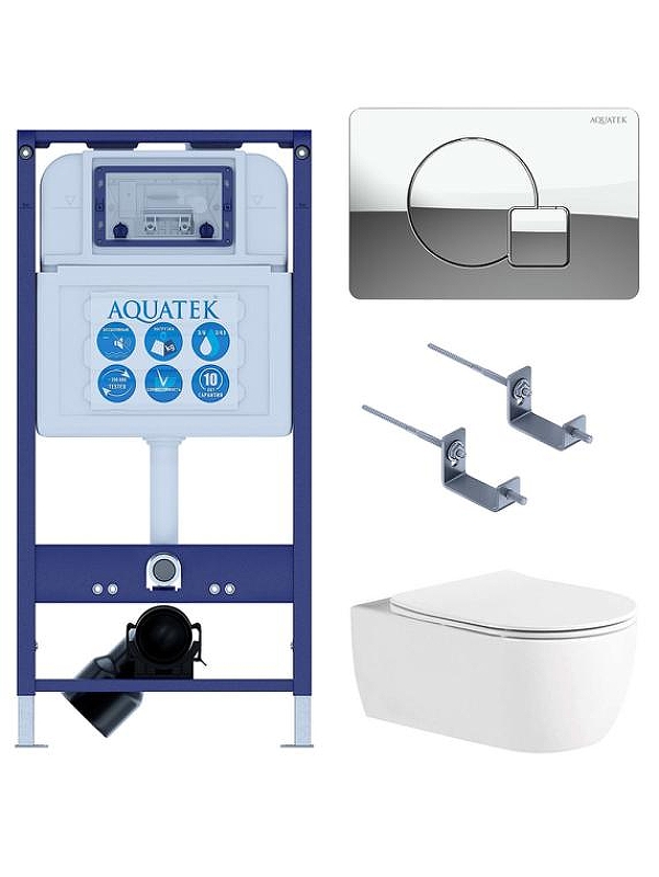 Комплект унитаза с инсталляцией Aquatek Set Aquatek Европа New-067 4в1 