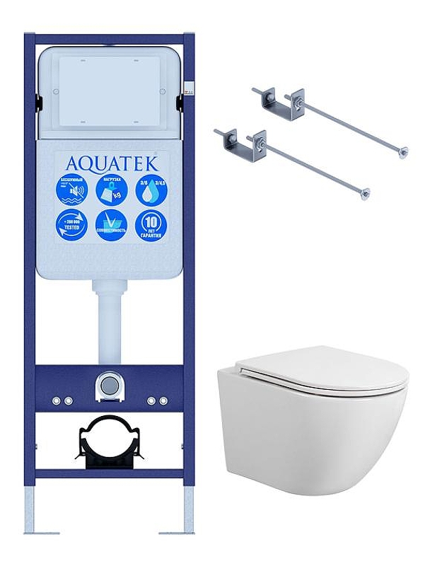 Комплект унитаза с инсталляцией Aquatek Set Aquatek Европа T-17-KKI1 