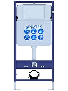 Комплект унитаза с инсталляцией Aquatek Set Aquatek Европа T-020 4в1 цвет Белый с сиденьем Микролифт и клавишей смыва цвет Хром глянцевый-1