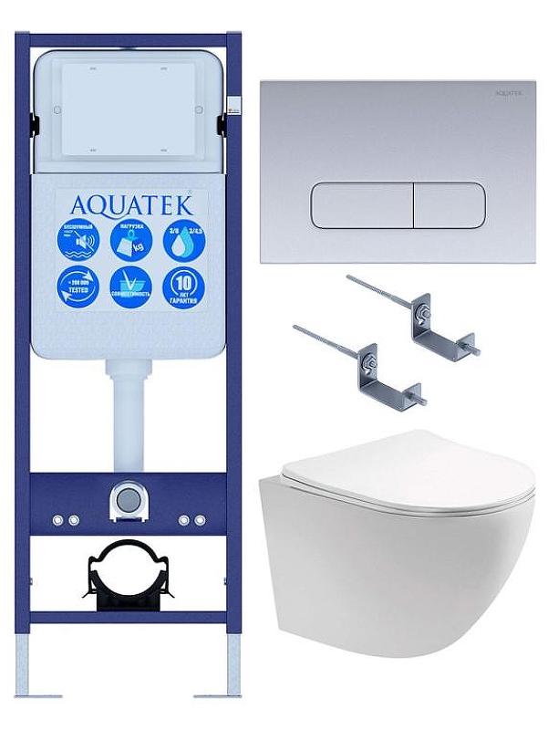 Комплект унитаза с инсталляцией Aquatek Set Aquatek Европа T-17-KDI14 