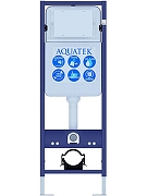 Комплект унитаза с инсталляцией Aquatek Set Aquatek Европа T-17-KDI72 цвет Белый с сиденьем Микролифт и клавишей смыва цвет Хром глянцевый-2