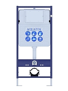 Комплект унитаза с инсталляцией Aquatek Set Aquatek Классик-015 4в1 цвет Белый с сиденьем Микролифт и клавишей смыва цвет Белый-2