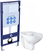 Комплект унитаза с инсталляцией Aquatek Set Aquatek КЛАССИК T цвет Белый с сиденьем Микролифт