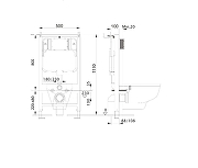 Комплект унитаза с инсталляцией Aquatek Set Aquatek Лея Т-0-20 4в1 цвет Белый с сиденьем Микролифт и клавишей смыва цвет Черный матовый-8