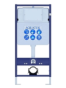 Комплект унитаза с инсталляцией Aquatek Set Aquatek Либерти-012 4в1 цвет Белый с сиденьем Микролифт и клавишей смыва цвет Черный матовый-2