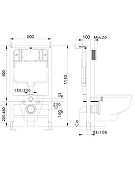 Комплект унитаза с инсталляцией Aquatek Set Aquatek Либерти-012 4в1 цвет Белый с сиденьем Микролифт и клавишей смыва цвет Черный матовый-7