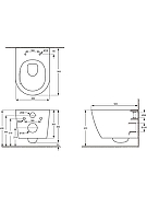 Комплект унитаза с инсталляцией Aquatek Set Aquatek Либерти-016 INS-23 цвет Белый с сиденьем Микролифт и клавишей смыва цвет Хром глянцевый-6