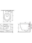 Комплект унитаза с инсталляцией Aquatek Set Aquatek Либерти INS-017 цвет Белый с сиденьем Микролифт-4