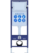 Комплект унитаза с инсталляцией Aquatek Set Aquatek Либерти-INS17-034 цвет Белый с сиденьем Микролифт и клавишей смыва цвет Оружейная сталь-2