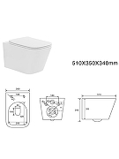 Комплект унитаза с инсталляцией Aquatek Set Aquatek Либра T-016 4в1 цвет Белый с сиденьем Микролифт и клавишей смыва цвет Хром глянцевый-6