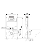 Комплект унитаза с инсталляцией Aquatek Set Aquatek Либра T-TDI002 цвет Белый с сиденьем Микролифт и клавишей смыва цвет Хром глянцевый-5