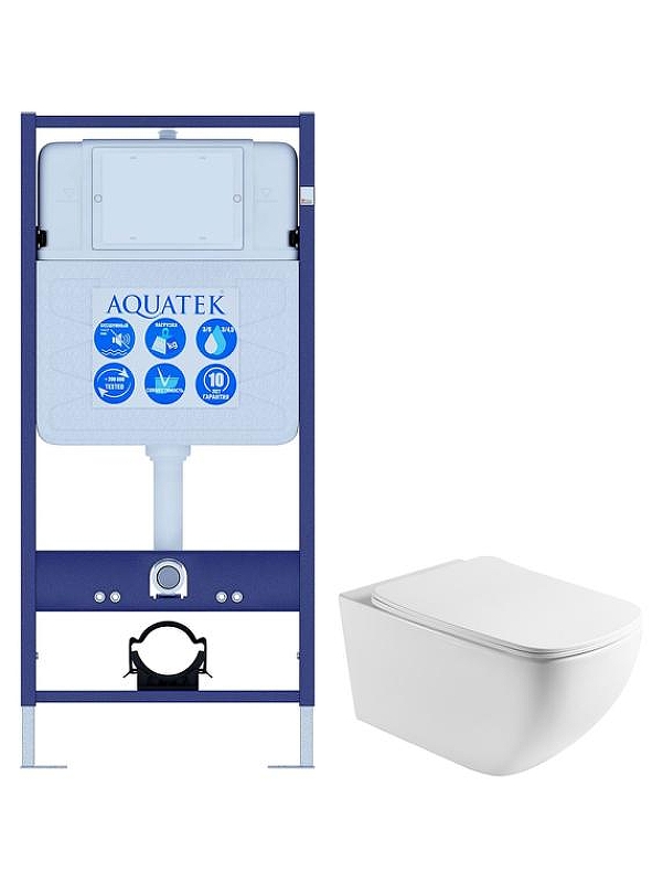 Комплект унитаза с инсталляцией Aquatek Set Aquatek Медея T 2в1 
