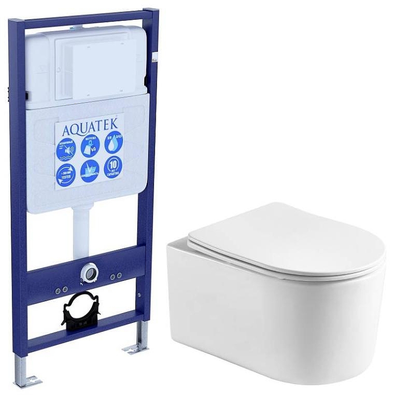 Комплект унитаза с инсталляцией Aquatek Set Aquatek Мия Т 