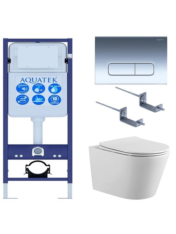 Комплект унитаза с инсталляцией Aquatek Set ВЕГА-1905-016 INS-17 