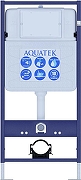 Комплект унитаза с инсталляцией Aquatek Set Aquatek Поларис-034 4в1 цвет Белый с сиденьем Микролифт и клавишей смыва цвет Оружейная сталь-2