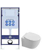 Комплект унитаза с инсталляцией Aquatek Set Aquatek Сириус цвет Белый с сиденьем Микролифт