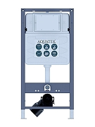 Комплект унитаза с инсталляцией Aquatek Set Aquatek Оберон T PNS013 цвет Белый с сиденьем Микролифт и клавишей смыва цвет Хром матовый-2