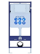 Комплект унитаза с инсталляцией Aquatek Set Aquatek Поларис-01-034 4в1 цвет Белый с сиденьем Микролифт и клавишей смыва цвет Оружейная сталь-2