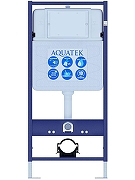 Комплект унитаза с инсталляцией Aquatek Set Aquatek Поларис-01-065 4в1 цвет Белый с сиденьем Микролифт и клавишей смыва цвет Оружейная сталь-2