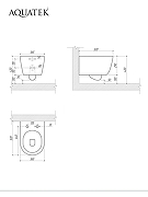Комплект унитаза с инсталляцией Aquatek Set Aquatek Поларис-01-033 4в1 цвет Белый с сиденьем Микролифт и клавишей смыва цвет Оружейная сталь-6