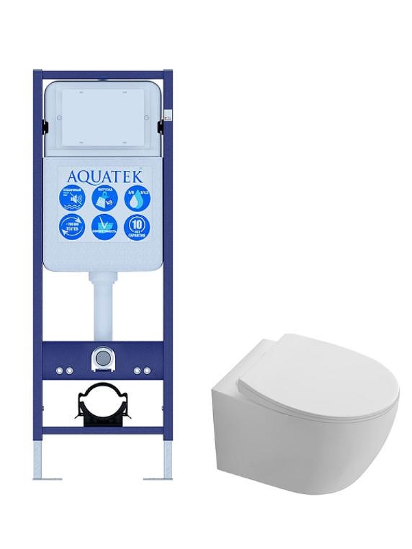 Комплект унитаза с инсталляцией Aquatek Set Aquatek Сириус-INS17 