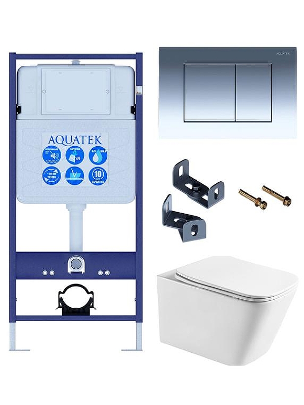 Комплект унитаза с инсталляцией Aquatek Set Либра T-010/KKI33 