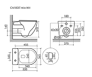 Унитаз Ceramicanova Mia CN1805T подвесной цвет Белый с сиденьем Микролифт-9