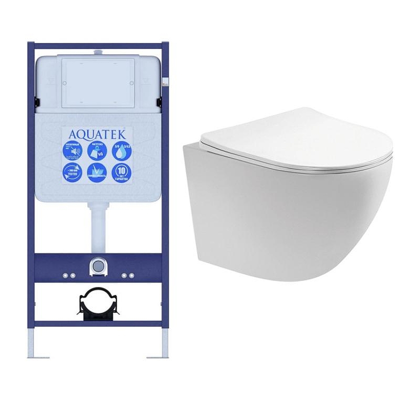 Комплект унитаза с инсталляцией Aquatek Set Aquatek Европа cm T 