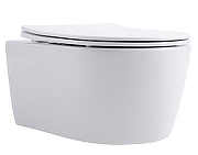 Комплект унитаза с инсталляцией Aquatek Set Aquatek Европа cmp014 цвет Белый с сиденьем Микролифт и клавишей смыва цвет Хром матовый-2