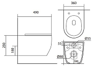 Комплект унитаза с инсталляцией Aquatek Set Aquatek Европа cmp014 цвет Белый с сиденьем Микролифт и клавишей смыва цвет Хром матовый-6
