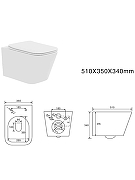 Комплект унитаза с инсталляцией Aquatek Set Aquatek Либра T цвет Белый с сиденьем Микролифт-3