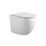 Комплект унитаза со смывным бачком Aquatek Set BW Aquatek Европа-018 3в1 цвет Белый с сиденьем Микролифт и клавишей смыва цвет Хром глянцевый-1