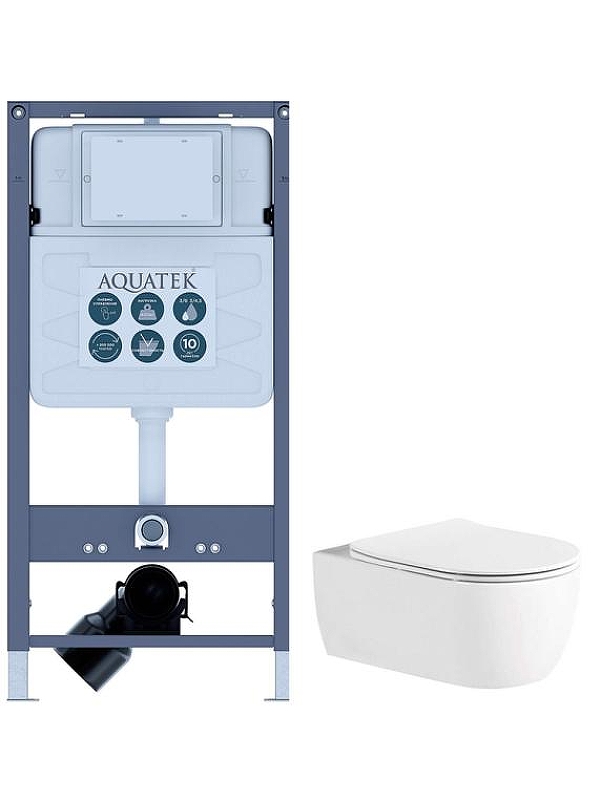 Комплект унитаза с инсталляцией Aquatek Set Aquatek Европа New-INSP01 