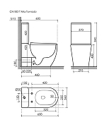 Унитаз компакт Ceramicanova Mia CN1801T цвет Белый с бачком и сиденьем Микролифт-9