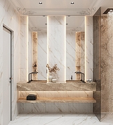 Керамогранит Creanza Selva Gold Decor CP4004-D белый карвинг про 60х120 см-8