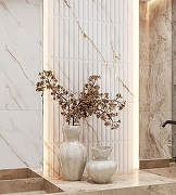 Керамогранит Creanza Selva Gold Decor CP4004-D белый карвинг про 60х120 см-9