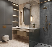 Керамогранит Arcadia Ceramica Intera Crema CR6009-A бежевый карвинг 60х60 см-16