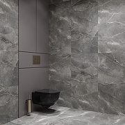 Керамогранит Arcadia Ceramica Pulpis Nero CR6011-A серый карвинг 60х60 см-14