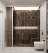 Керамогранит Creanza Pearsian Wood Charcoal CW-CR01-B коричневый карвинг 20х120 см-15