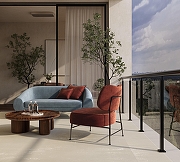 Керамогранит Creanza Canvas Crema CZ-GL01-B бежевый матовый с глянцевым эффектом 80х160 см-7