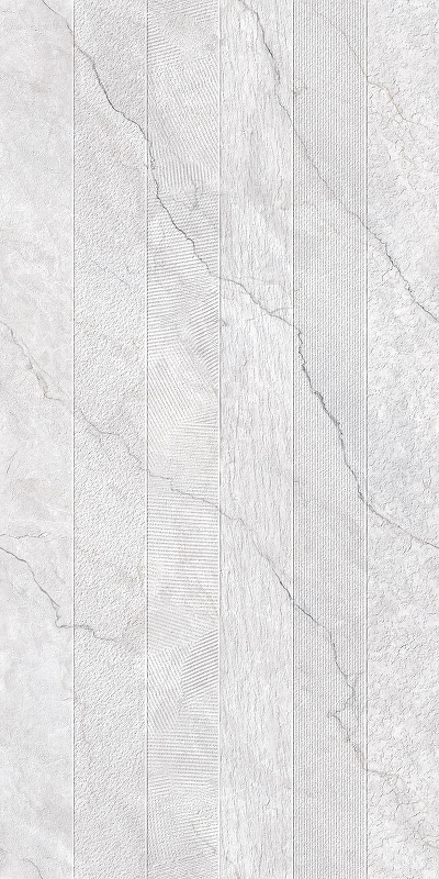 Керамогранит Creanza Lumiere White Decor CZ-GL06-D белый матовый с глянцевым эффектом 