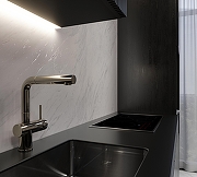 Керамогранит Creanza Vento Grey CZ-GL09-B белый матовый с глянцевым эффектом 80х160 см-8